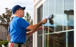 Professional residential window cleaning in Gibraltar removing salt spray to restore the view of the Rock for How Often Should You Clean Your Home Windows?